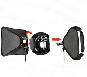 Retrato o fotografía de producto 80 * 80 cm con adaptador de <span class=keywords><strong>flash</strong></span> softbox tela photo studio lighting kit - Product Image 4