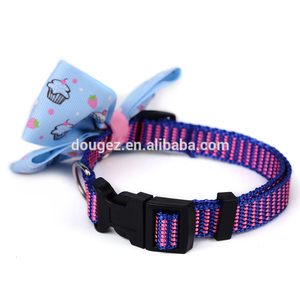 Excelente Material de collares de perro con bowknot, productos para mascotas collar de perro, hecho en casa <span class=keywords><strong>del</strong></span> gato collares, - Product Image 3