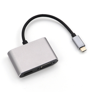 Không Gian Grey Loại C 3.1 Để <span class=keywords><strong>HDMI</strong></span> <span class=keywords><strong>VGA</strong></span> <span class=keywords><strong>2</strong></span> Trong 1 Chuyển Đổi USB C 3.1 Để <span class=keywords><strong>HDMI</strong></span> <span class=keywords><strong>VGA</strong></span> Cable Adapter - Product Image 5