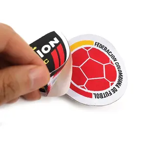 Laser Cut Badges Maker Custom Voetbalshirts Club Geweven Patches Met Vliesbehang Voor Jerseys