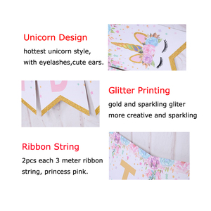 2025 Hot Selling <strong>Unicorn</strong> Theme Birthday <strong>Party</strong> Decorations <strong>Unicorn</strong> Happy Birthday Bunting Banner for Baby Girls Birthday <strong>Party</strong> - Product Image 6