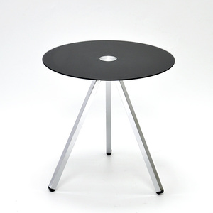 โต๊ะกาแฟเหล็กโครเมี่ยมสีดำทันสมัยสำหรับห้องนั่งเล่น - Product Image 6