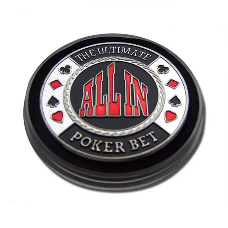 Venta directa de fábrica promocional barato souvenir metal antiguo de plata personalizado desafío poker chip