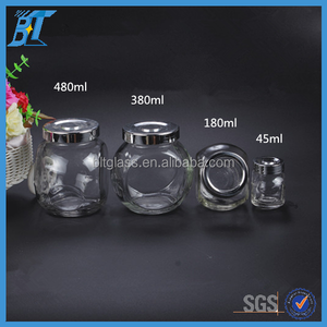 Plat en forme de <span class=keywords><strong>tambour</strong></span> bocal en verre pour le miel avec cap - Product Image 3