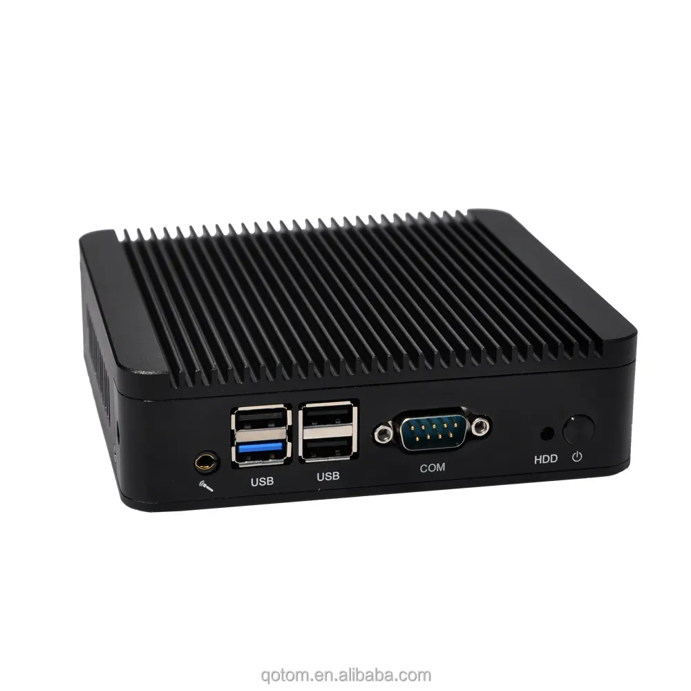 저렴한 PC qotom- q190n 2g 램 8g SSD Wi-Fi 인터넷 j1900 셀러론 프로세서 h-d-m-i + VGA의 usb3.0 1080p의 HD 비디오 x86 미니 PC TV