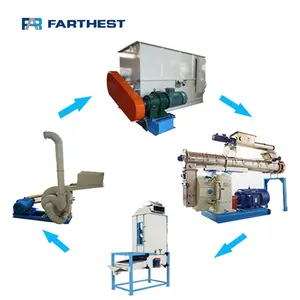 Small Feed Mill Pellet Plant Equipment 1 Ton Per Hour For Sale