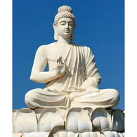 Resistente al agua, 7 años de garantía, peso ligero y resistencia a la corrosión, estatua de Buda de resina grande para exteriores
