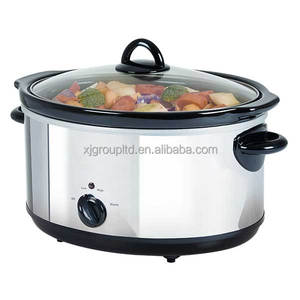 Cuisinière lente électrique <span class=keywords><strong>de</strong></span> 5,5 L en acier inoxydable avec verre trempé, nouveauté sur le marché - Product Image 1