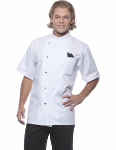 Manteau de <span class=keywords><strong>cuisine</strong></span> à manches courtes, uniforme de chef français de <span class=keywords><strong>cuisine</strong></span>, couleurs vente <span class=keywords><strong>en</strong></span> gros - Product Image 6