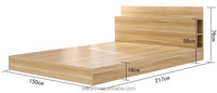 Lit en bois de panneau de conception simple de meubles de chambre à coucher Offre Spéciale