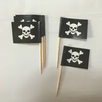 Diseño personalizado bandera pirata fiesta de Halloween artículo palillos de madera