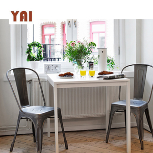 Venta al por mayor barato restaurante francés comedor utilizado muebles vintage industrial mesa de comedor con silla - Product Image 5