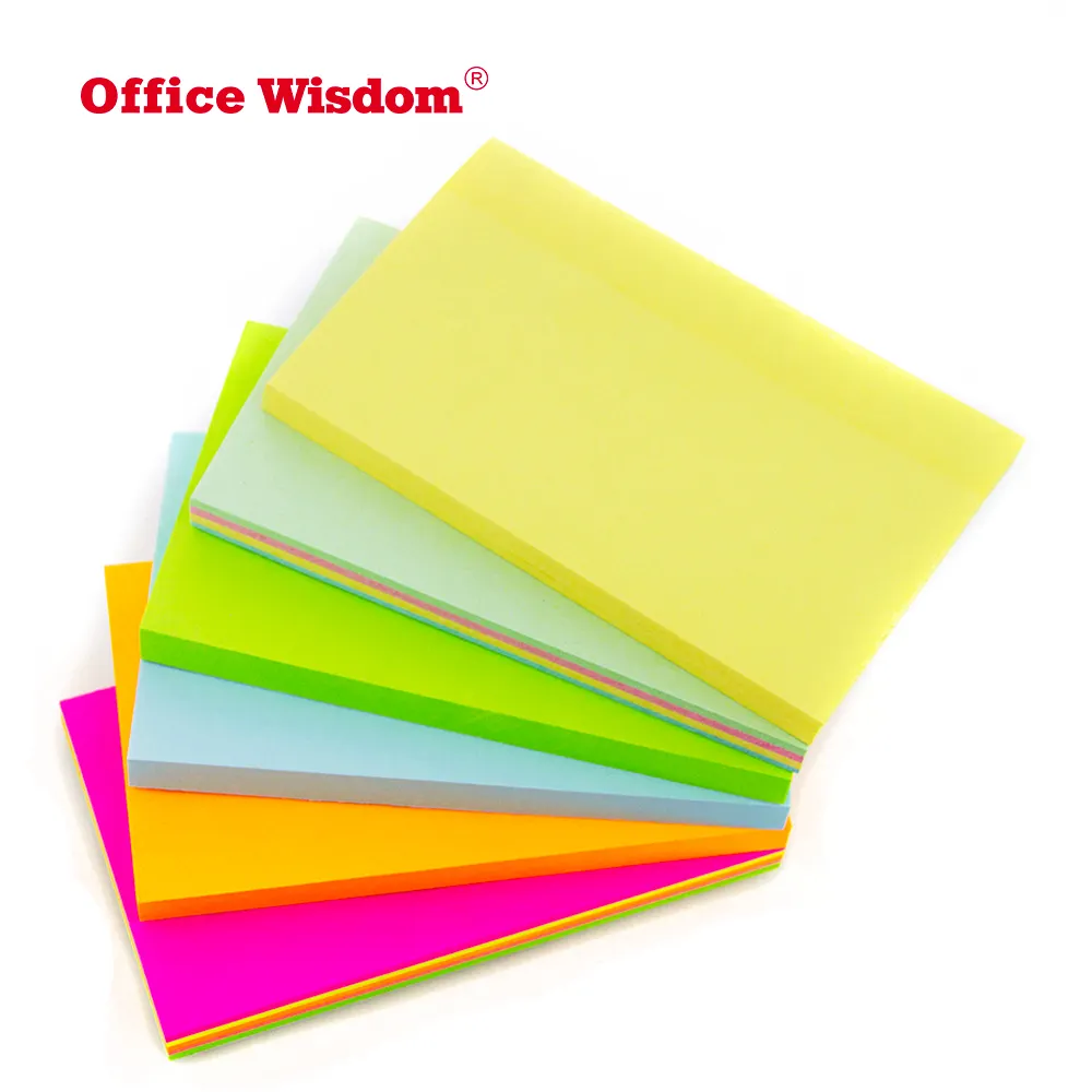 Notas adhesivas de colores para oficina, escuela, hogar, regalo, 3x5 pulgadas, 76x127mm