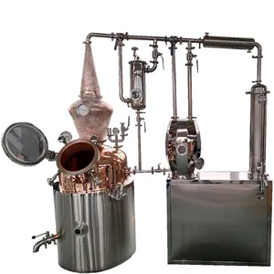 Equipo de destilación de Alcohol de 200 litros, destilería de 240V / 220V/380V, barril de Ron para fabricación de vino Moonshine, ZJ-100L D4