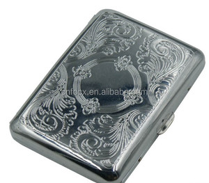 Chất Lượng Cao Sliver Thép Không Gỉ Thuốc Lá Trường Hợp/Double Sided Hộp Thuốc Lá/Kim Loại Thuốc Lá Trường Hợp - Product Image 5