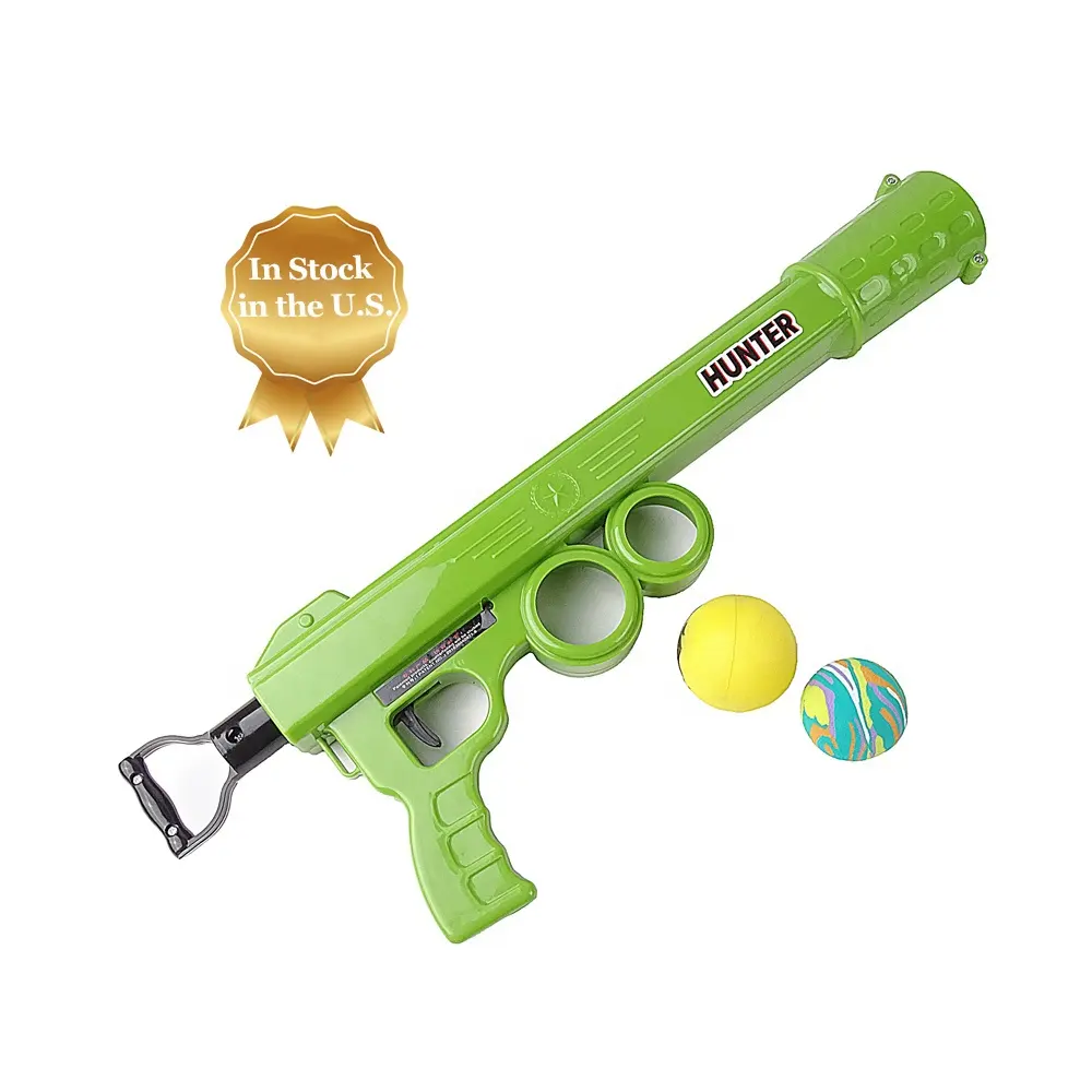 Semi Blast Plastic Pet Interaktives Spielzeug Hund Tennisball Werfer Launcher Gun Automatischer Hunde ball Launcher mit 2 EVA Foam Balls