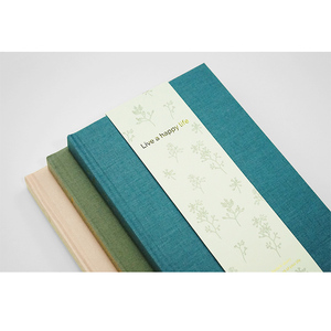 Cuaderno diario y Panner hechos a mano bala de lino de tela de tapa dura personalizada al por mayor 2024 - Product Image 2