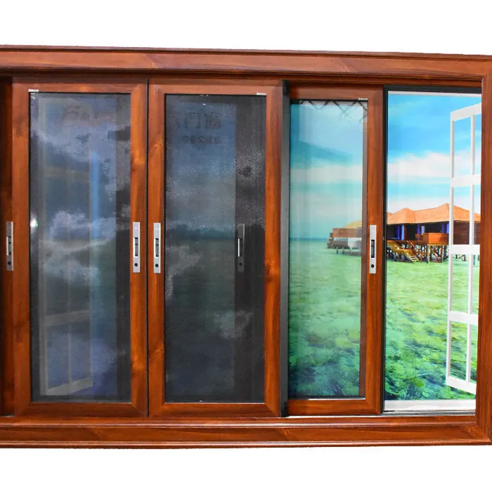 Hot sell aluminium sliding window good price with double tempered glass for Australian