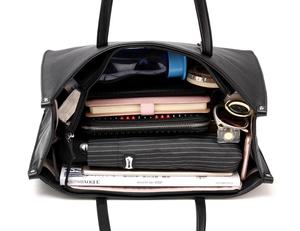 Populaire Femmes Sexe Pu Cuir Élégant <span class=keywords><strong>Noir</strong></span> Couleur Fourre-Tout Sac À Main - Product Image 6