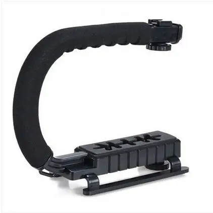 U Shape Flash Camera Bracket Stand Grip Holder Stabilizer Handheld Grip for Canon Nikon DSLR Cameras Mini DV Camcorder Gopr