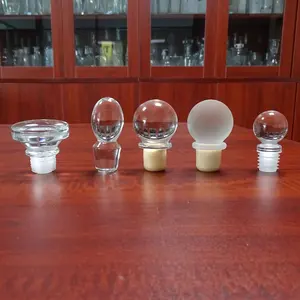 Ball shape glass cap with synthetic spirit stoppers for glass bottles