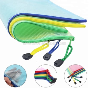 โฟลเดอร์แฟ้มพลาสติกใสแบบกำหนดเองขนาด A4 PVC Mesh กระเป๋าเอกสารพร้อมซิปสำนักงานเครื่องสำอางอุปกรณ์อุปกรณ์อุปกรณ์เดินทาง - Product Image 3