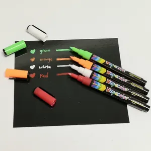 işaretleyici kalem 1mm Suppliers-Cam kalemi ekstra ince ucu boya kalemleri 1mm İpucu silinebilir sıvı tebeşir marker boyama ve yazma