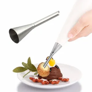Beccuccio per Decorazione Torte Fai-da-Te in Acciaio Inox, Punta per Soffiare Crema, Accessorio per Pasticceria - Product Image 1