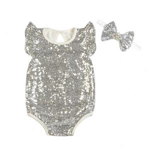 Barboteuse en coton pour nouveau-né, frocs élégants et mignons, avec bandeau, vêtements pour bébés, nouvelle collection - Product Image 3