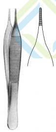 Pinzas Adson para apósitos 12cm 1x2 dientes, Pinzas quirúrgicas dentadas para tejidos, Pinzas médicas dentadas - Product Image 2