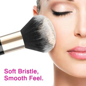 Professional Flat <strong>Kabuki</strong> Cosmetic <strong>Brush</strong> Single Handle Large Round Head Soft Face Mineral Powder <strong>Foundation</strong> <strong>Brush</strong> - Product Image 2