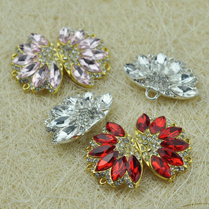 Keering Mode Or Argent Placage Mariage Strass Bouton Pression en Métal pour Vêtements WBK-1511 - Product Image 2