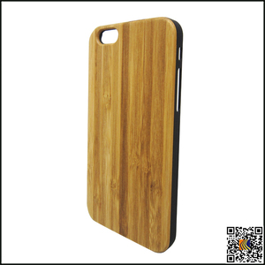 Venta caliente pc inferior de madera de bambú case para iPhone 6, bambú para <span class=keywords><strong>el</strong></span> iPhone estuche rígido - Product Image 4