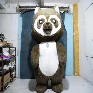 Disfraz de dibujos animados de mapache inflable CE para eventos, bonito vestido de Cosplay de mapache