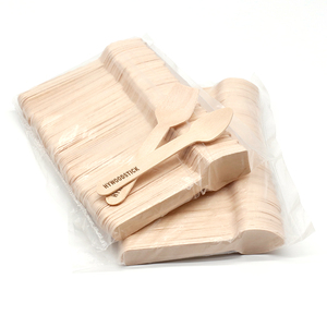 Cuchara de madera Biodegradable, cuchara desechable para helado y Yogurt - Product Image 1