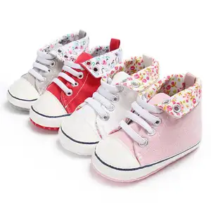 厂家定制婴儿帆布鞋印花0-18个月男孩女孩运动婴儿鞋