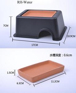 Scatola multiformato schuil reptielen in plastica nera rettile serpente leopardo gechi nascondere scatola della caverna per rettili - Product Image 2