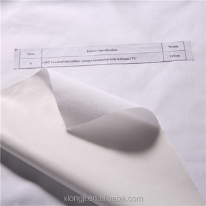 190 T geborsteld microfiber pongee stof waterdichte matrasbeschermer stof - Product Image 3