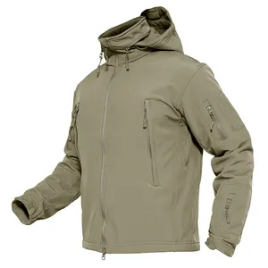 Походная тактическая мягкая куртка на заказ с карманами на молнии, Боевая куртка, пальто со съемным капюшоном, куртка для охоты и рыбалки