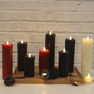 Pilar de cera para decoração de casa, bateria de parafina sem chama, velas pequenas <span class=keywords><strong>LED</strong></span> de cera com chama real 3D - Product Image 5
