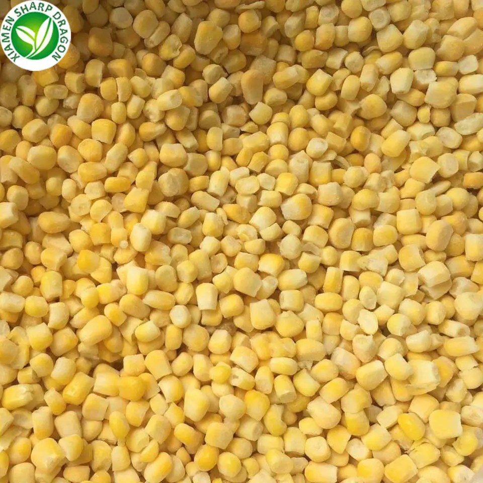 IQF Import grain prezzo all'ingrosso mais giallo congelato dolce in vendita