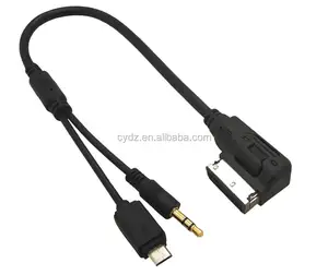 Fit VW Audi MMI 3.5mm AUX Antarmuka MDI Kabel untuk iPhone 5 5C 6 plus