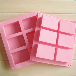 Moule à savon en Silicone à 6 cavités (2 paquets), moule à gâteau de cuisson, moule à chocolat à biscuits, plateau à glaçons personnalisé Rectangle - Product Image 6