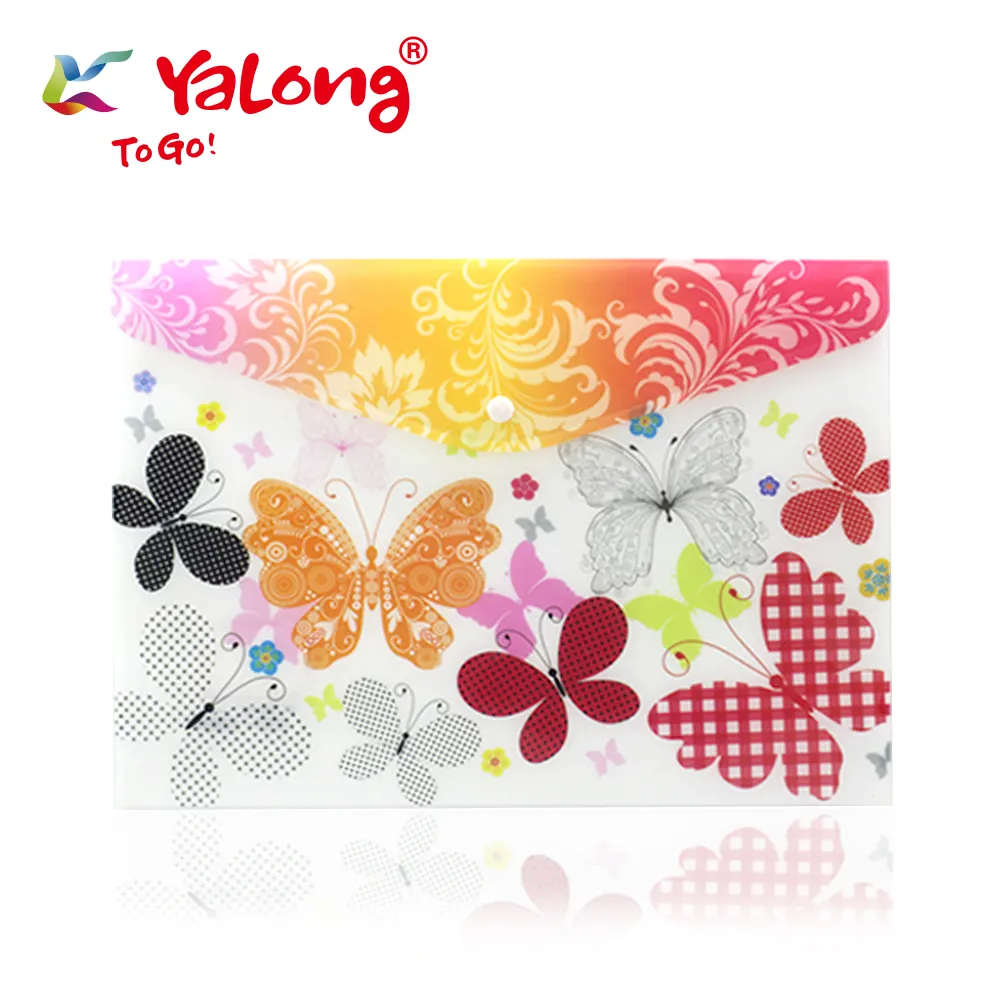 Yalong高品質マルチカラーファイルフォルダーバッグFC-16C PVCフォルダーゴージャスなプリントカバーA4ドキュメントバッグ