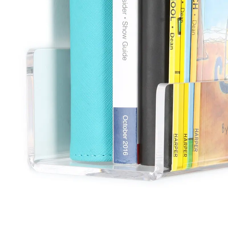 Wall mounted acrylic floating book shelf for book