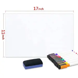Hot-selling Magnetic Whiteboard Dry Eraser Planner Custom Size White Board Magnet Whiteboard With Dry Erase Erasers