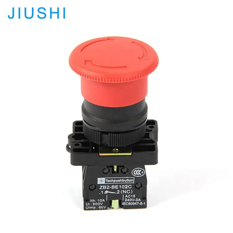 XB2-ES542 Mạch Điện Khẩn Cấp Push Button Chuyển RED 1NC Bảng Điều Chỉnh Gắn Lỗ 22 Mét