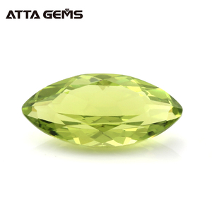 Venta caliente sintético de cristal verde talla marquesa amatista peridoto suelto de cuarzo para la fabricación de la joyería - Product Image 1