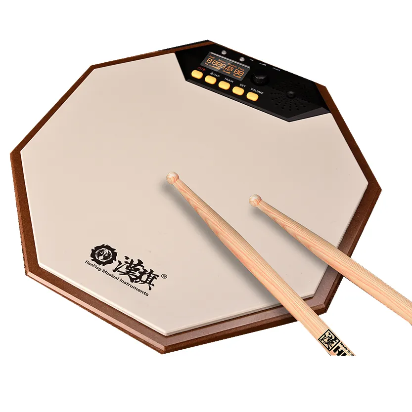 Custom HUN R1 12นิ้ว Drum Practice Pad Metronome