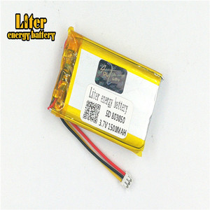 Connector 1,5-3 p 3,7 V 803050 1500 mAh high quality Lithium Polymer Li-ion battery Lipo battery - Product Image 1